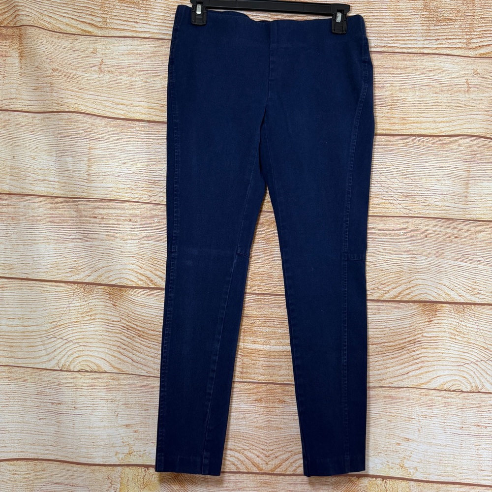 Lauren Ralph Lauren Stretch Skinny Pants Women Navy Blue Pull On Size 2
